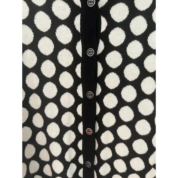 Foxcroft Polka Dot Cardigan Black and White - Picture 3 of 5